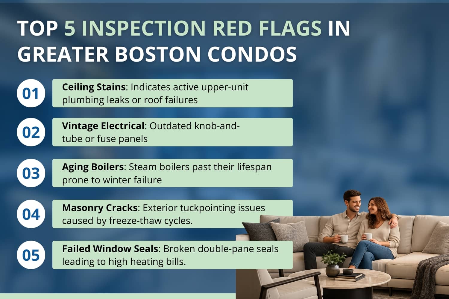 TOP 5 INSPECTION RED FLAGS IN GREATER BOSTON CONDOS